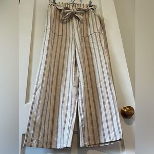 Copper Key Women’s Wide Leg striped Trouser - 100% cotton - size Medium - NWT